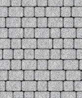 Тротуарная плитка Классико, 40 мм, мрамор, белый с черным