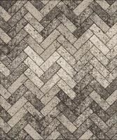 Тротуарная плитка Паркет 180х60х60 мм, гранит, Антрацит