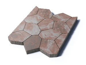 Тротуарная плитка Туртур, 80 мм, Клен