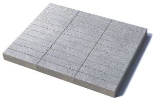 Тротуарная плитка Паркет 360х80х80 мм, гранит, белый