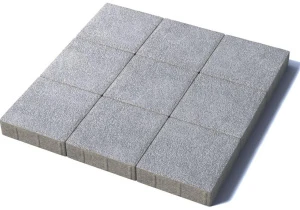 Тротуарная плитка Квадрат 300х300х80 мм, гранит, белый