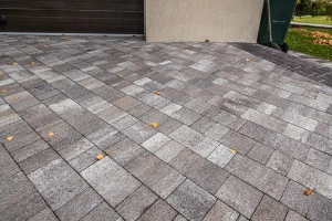 Тротуарная плитка Б.1.Фсм.6 гранит (н/м) листопад (бело-бежево-коричневый)