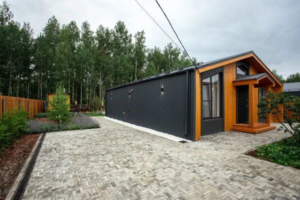 Ландшафтный дизайн участка 9 соток на Московском тракте