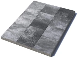 Тротуарная плитка Трио, 60 мм, гранит, Антрацит