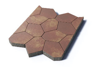 Тротуарная плитка Туртур, 80 мм, Осень