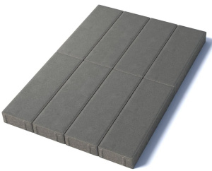 Тротуарная плитка Паркет 600х200х80 мм, серый