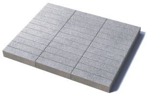 Тротуарная плитка Паркет 360х80х80 мм, гранит, белый