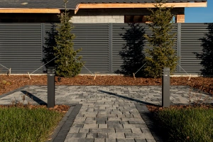 Тротуарная плитка Б.1.Фсм.6 гладкий листопад (черный, белый) - Антрацит