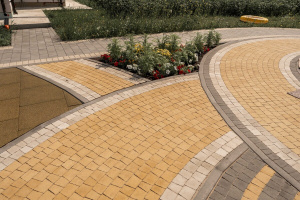 Тротуарная плитка Антик Б.3.А.6 гладкая серая