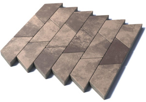Тротуарная плитка Трапеция, 80 мм, Хаски